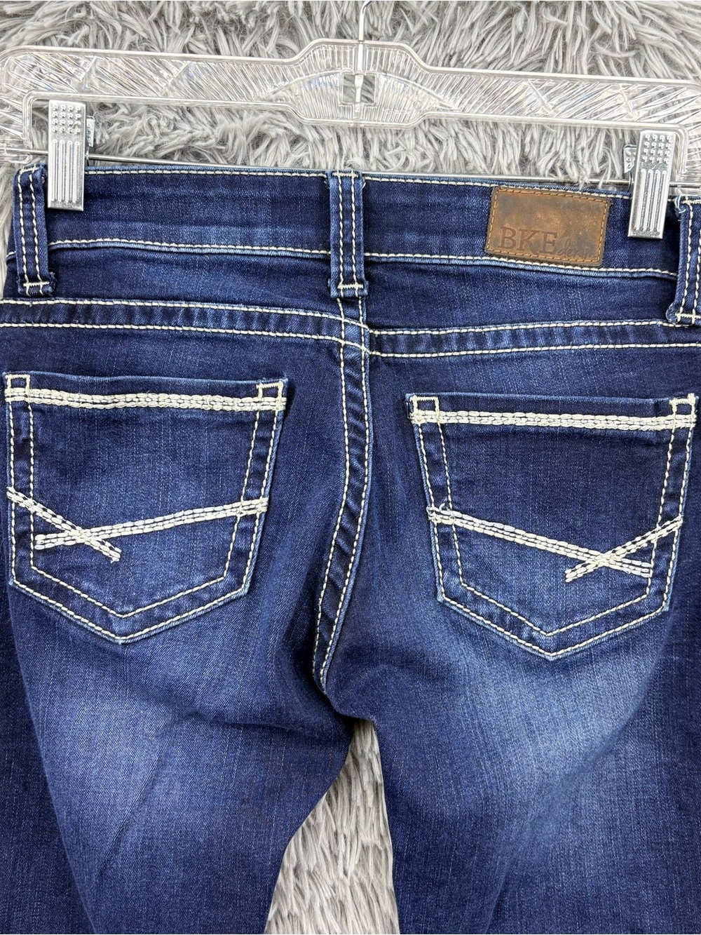 BKE Jeans Womens 24 Long Blue Stella Low Rise Skinny Dark Wash ABK1411 - Picture 3 of 11